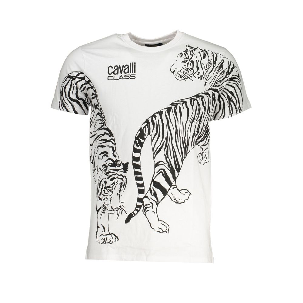 Camiseta de algodón blanca de la clase Cavalli