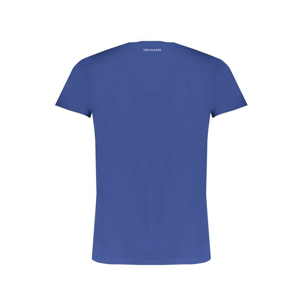 Camiseta de algodón azul Trussardi