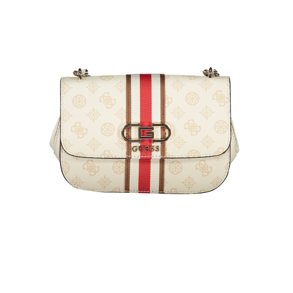 Bolso de mano beige de polietileno Guess Jeans