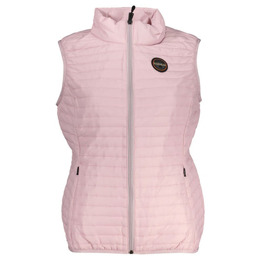 Chaqueta sin mangas con detalle en contraste en color rosa de Napapijri