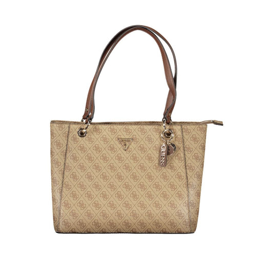 Bolso de mano de polietileno beige