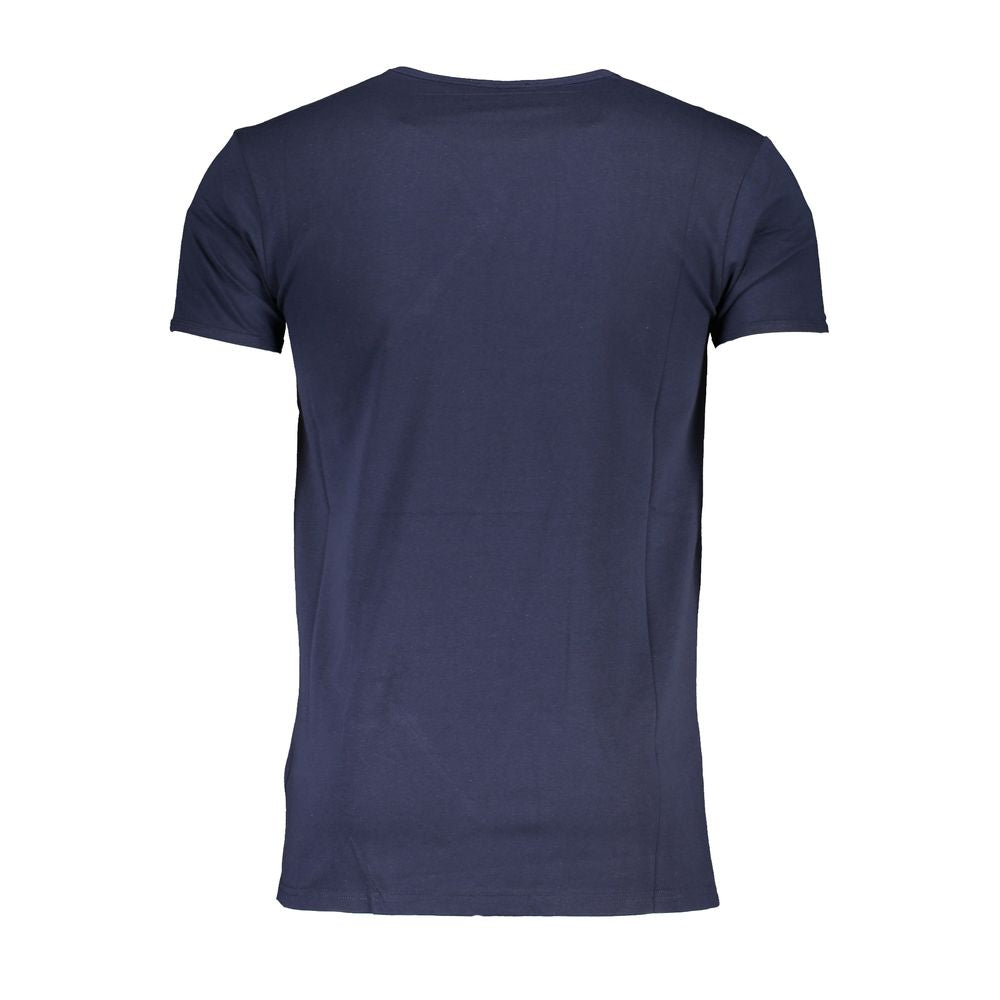 Camiseta de algodón azul Cavalli Class
