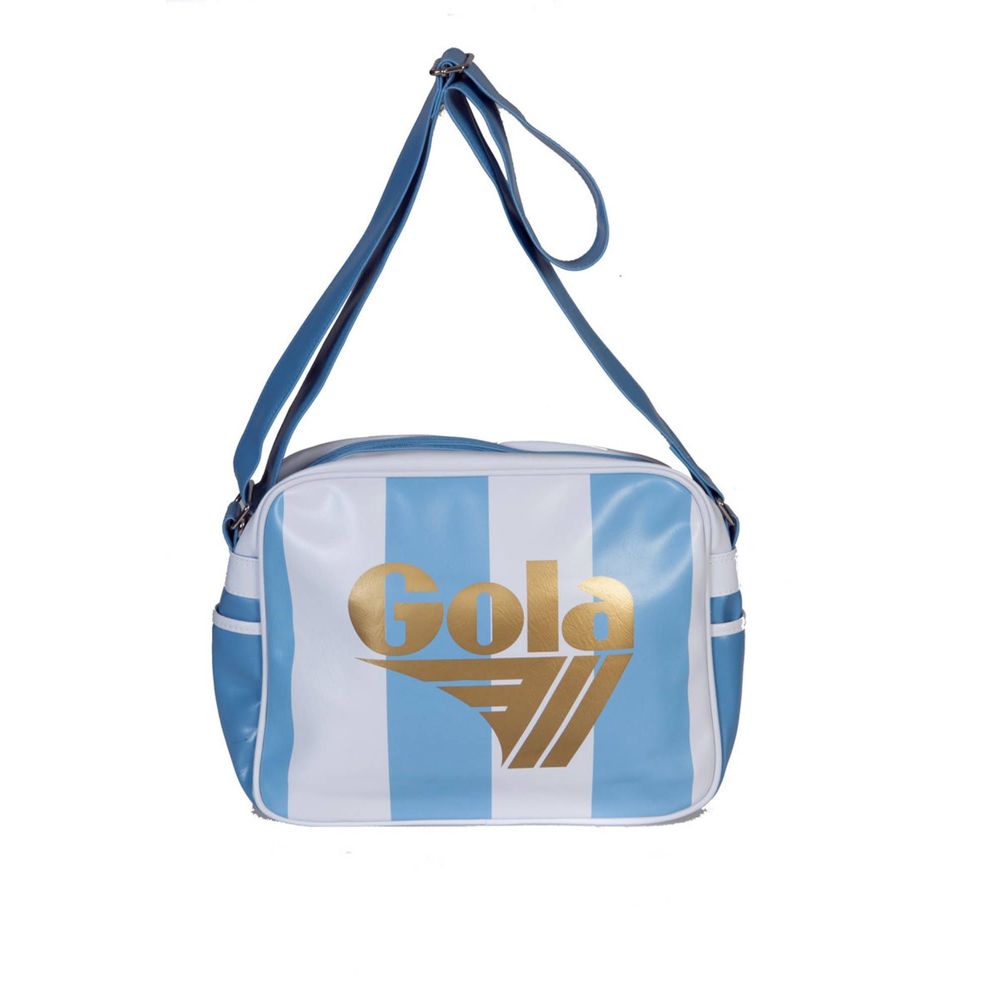 Bolso de tela celeste