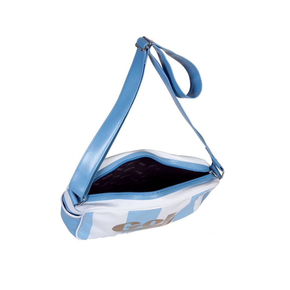 Bolso de tela celeste