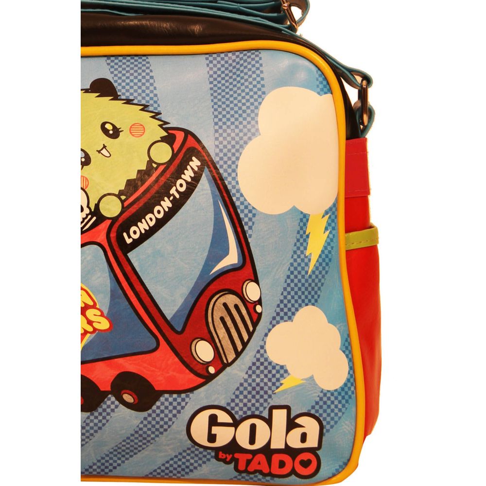 Bolso de tela celeste