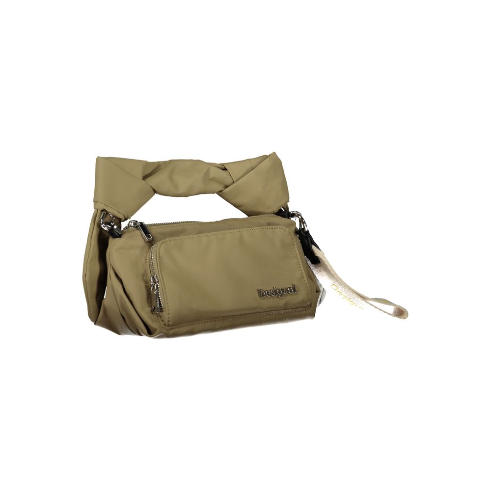 Bolso de mano de poliéster verde Desigual