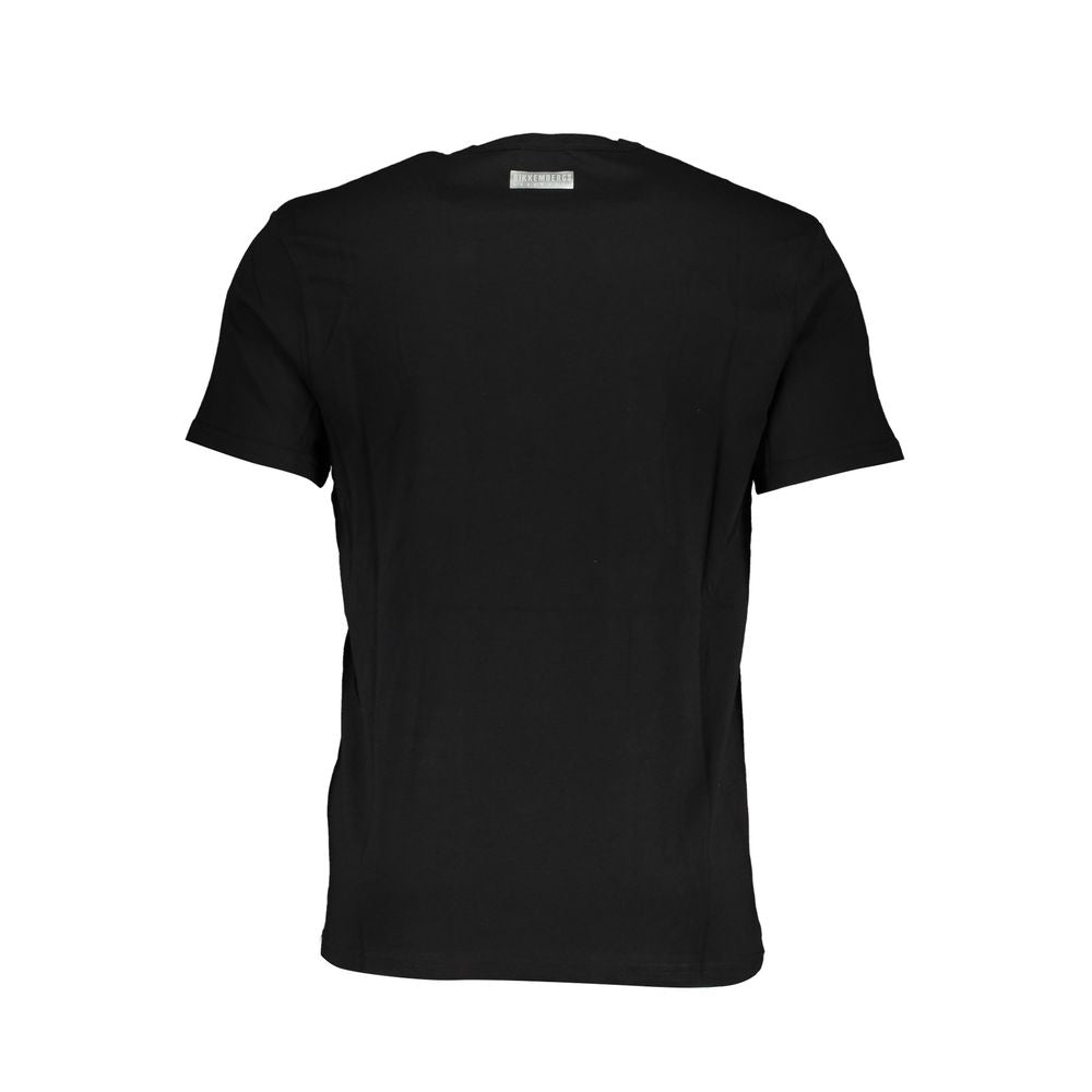 Camiseta de algodón negra Bikkembergs