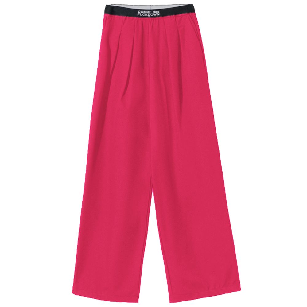 Vaqueros y pantalón de poliéster fucsia Comme Des Fuckdown