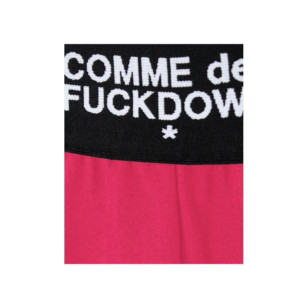 Vaqueros y pantalón de poliéster fucsia Comme Des Fuckdown