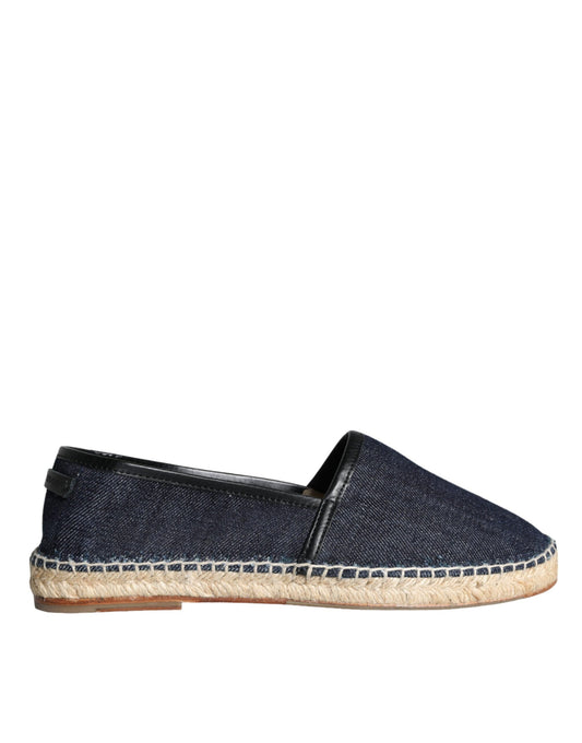 Alpargatas de piel de algodón y denim azul de Dolce & Gabbana