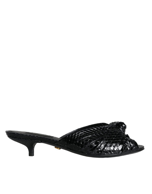 Sandalias y zapatos de tacón de piel negros de Dolce & Gabbana