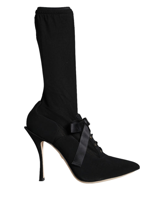 Zapatos negros con tacón de aguja y botas de media caña de Dolce & Gabbana