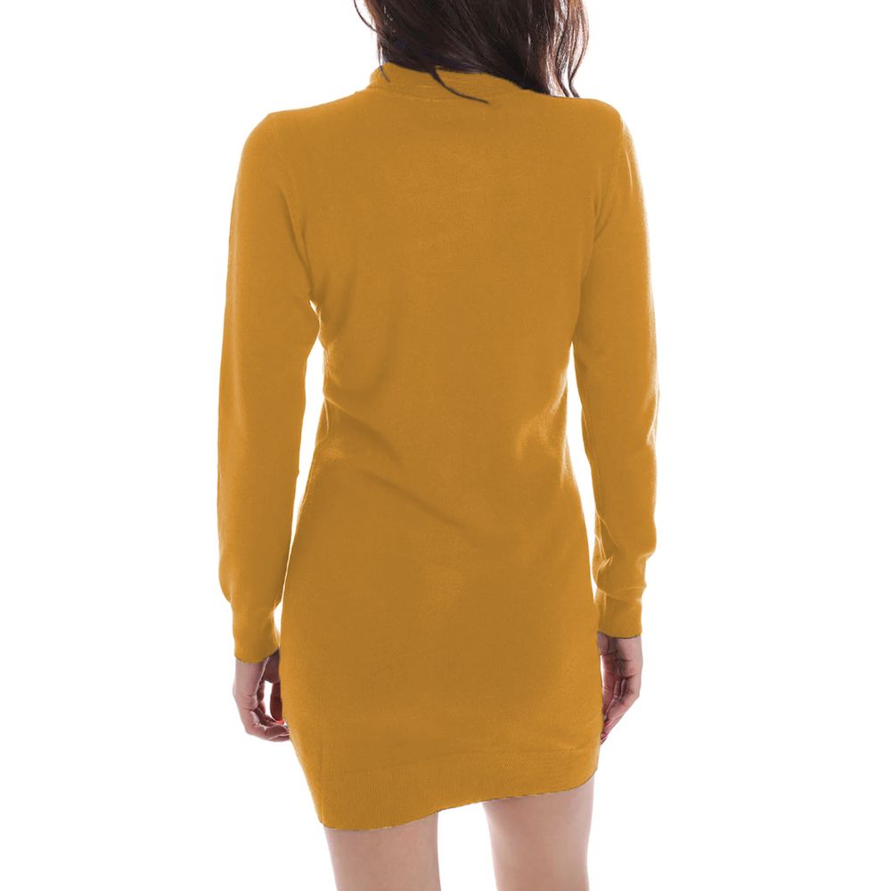 Yes Zee Vestido de viscosa amarilla