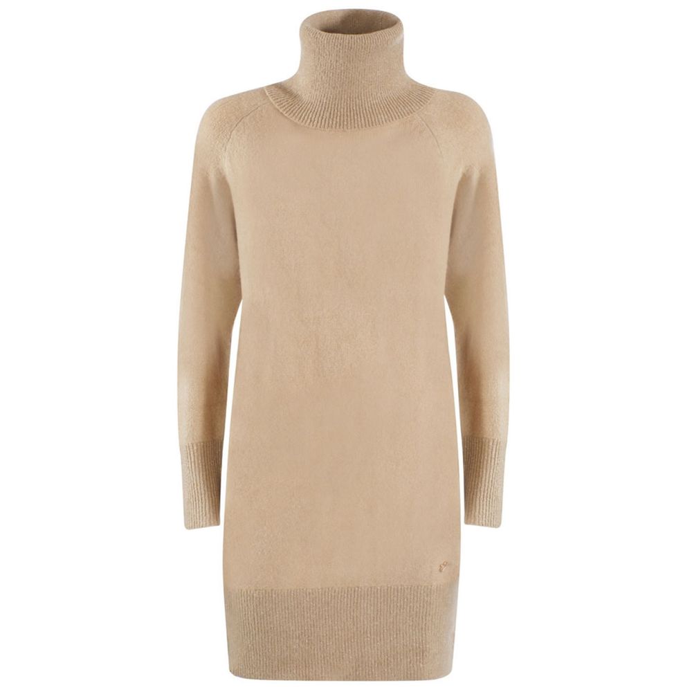 Yes Zee Vestido de viscosa beige