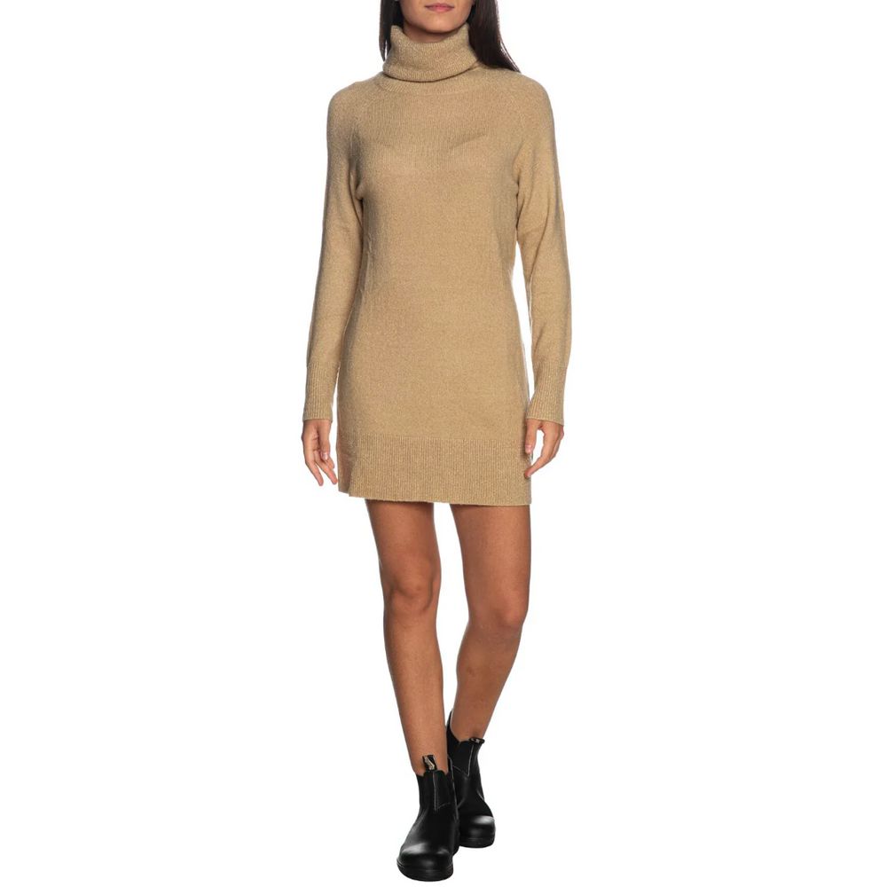 Yes Zee Vestido de viscosa beige