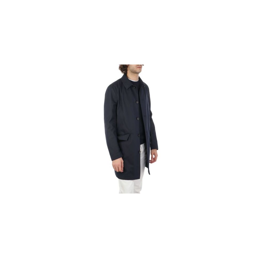 Chaqueta de algodón azul Aquascutum