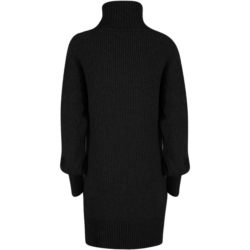 Yes Zee Vestido acrílico negro