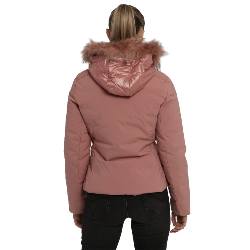 Chaquetas y abrigos de nailon rosa Yes Zee