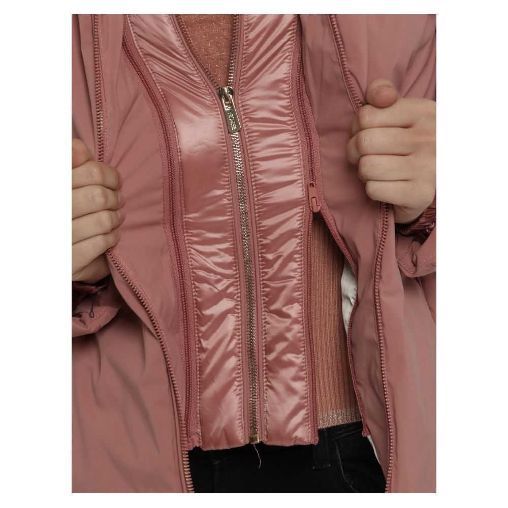 Chaquetas y abrigos de nailon rosa Yes Zee