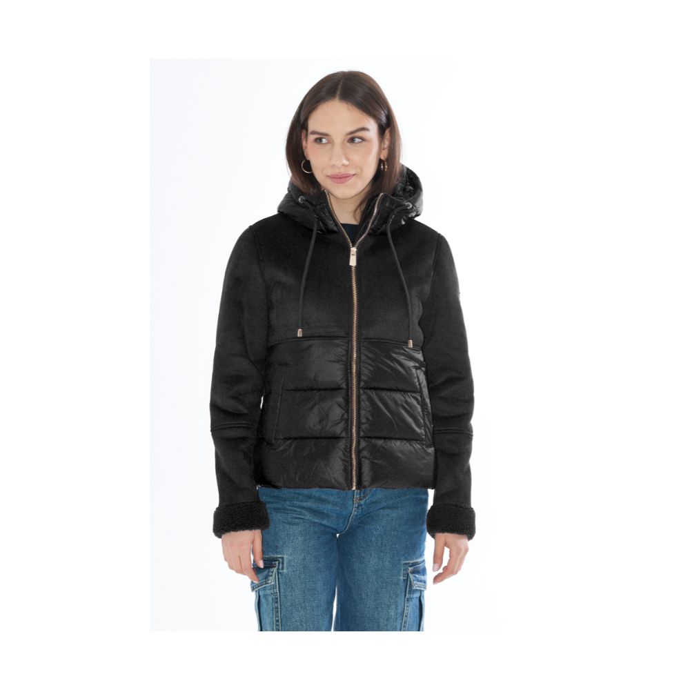 Chaquetas y abrigos de nailon negros Yes Zee