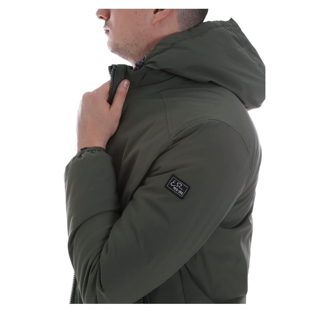 Chaqueta de poliéster verde Yes Zee
