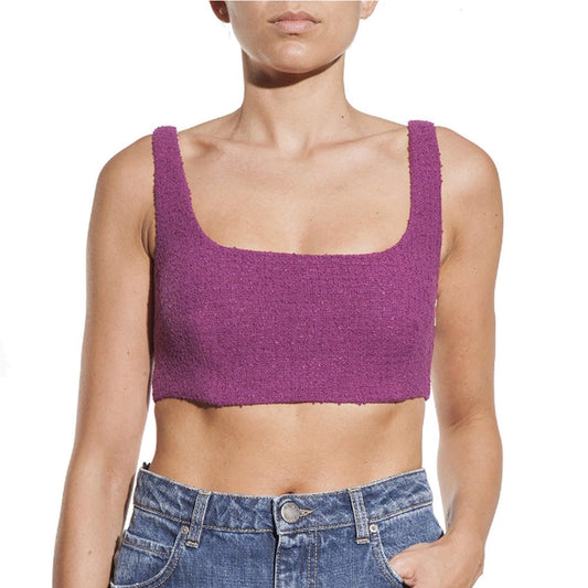 Camisetas y blusas de algodón color morado de PINKO