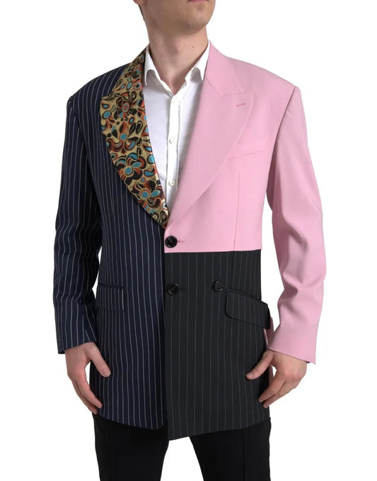 Blazer de botonadura sencilla con parches multicolor de Dolce & Gabbana