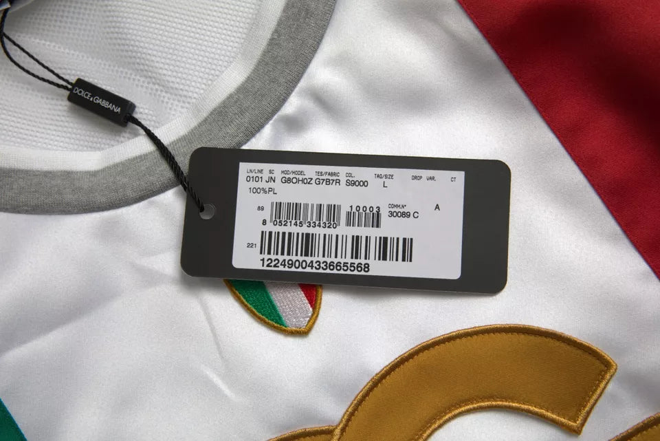 Camiseta sin mangas blanca y verde con bandera italiana de Dolce & Gabbana