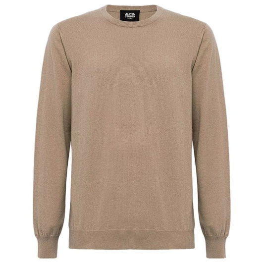 Alpha Studio Brown Wool Vergine Sweater