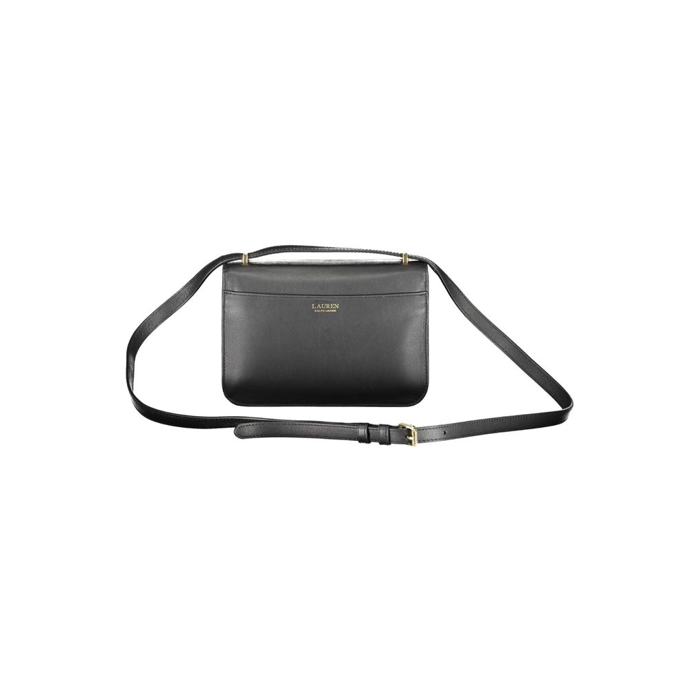 Bolso de mano de cuero negro de Ralph Lauren