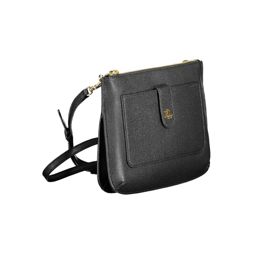 Bolso de mano de cuero negro de Ralph Lauren