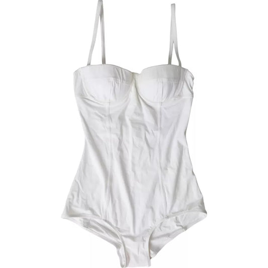 Traje de baño de una pieza blanco Dolce & Gabbana Bikini de playa para mujer