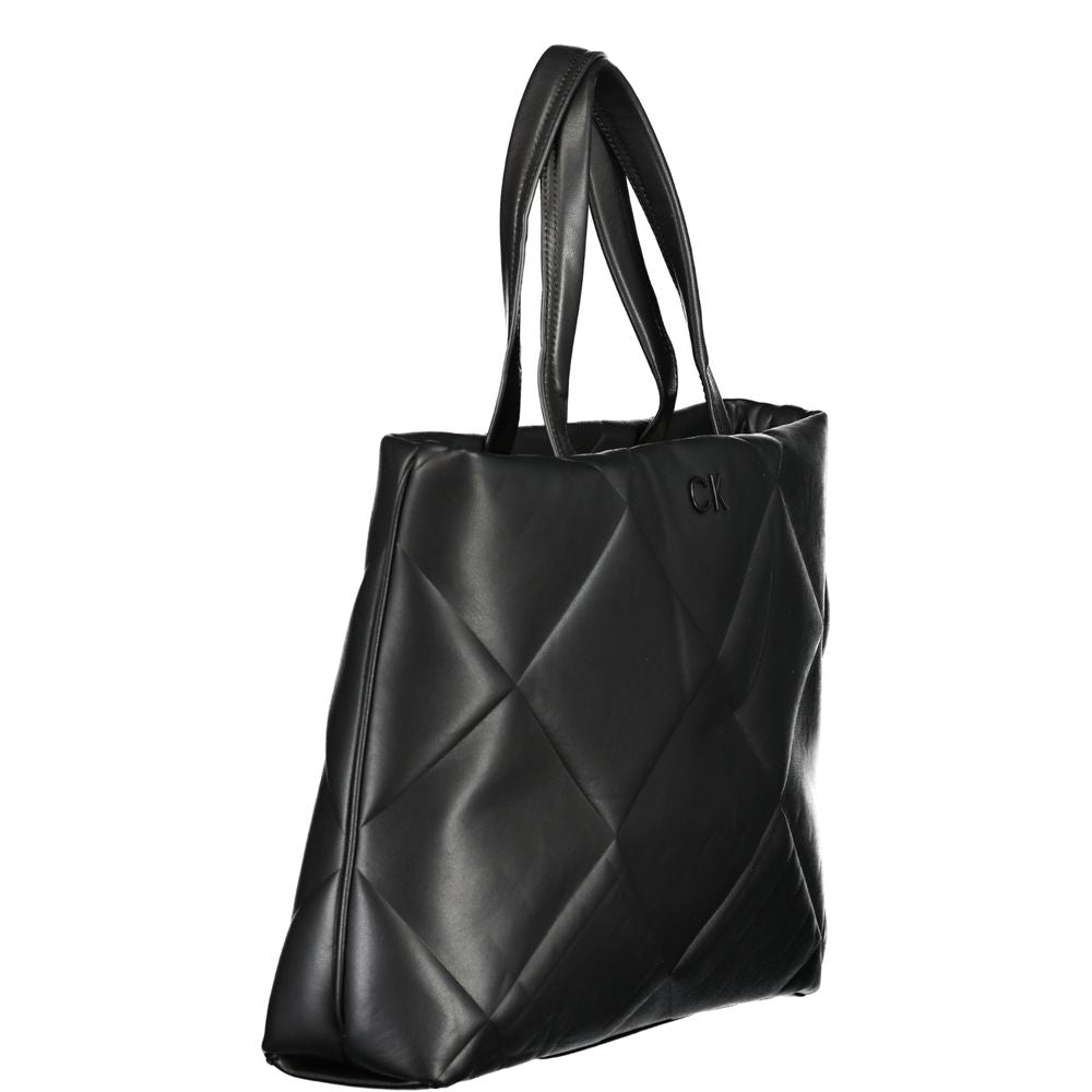 Bolso de mano de algodón negro de Calvin Klein