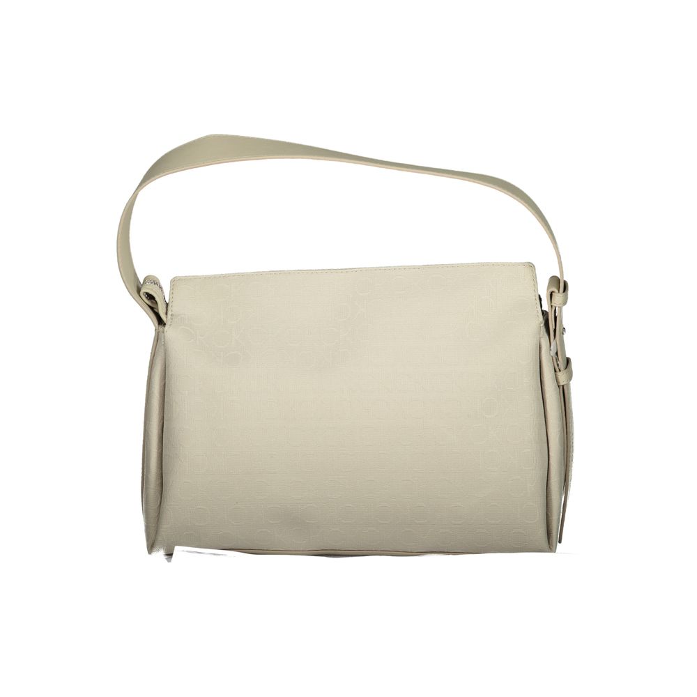 Bolso de mano Calvin Klein de poliéster en color beige