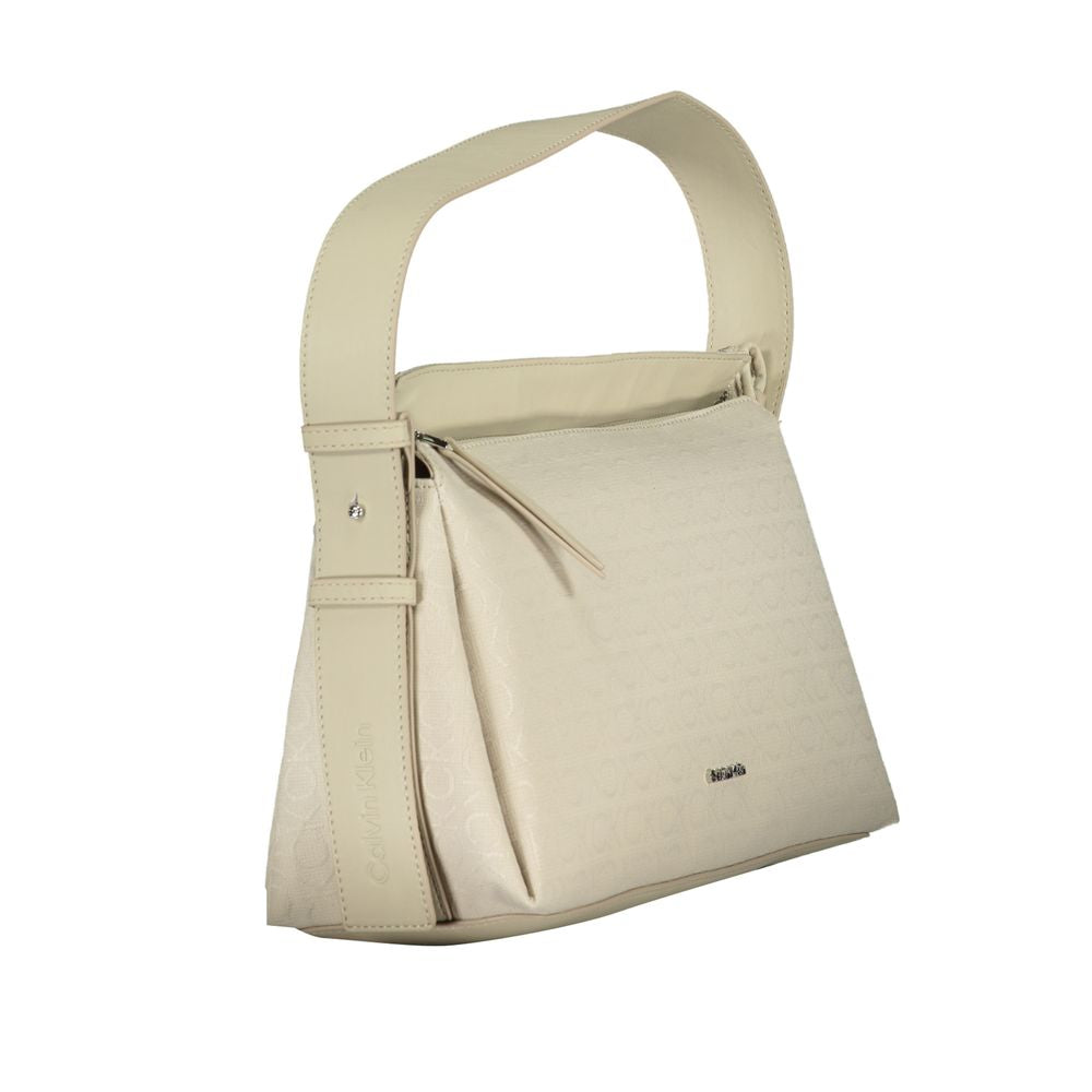Bolso de mano Calvin Klein de poliéster en color beige