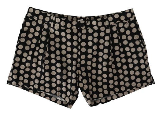 Shorts de lino y algodón con lunares en blanco y negro de Dolce & Gabbana