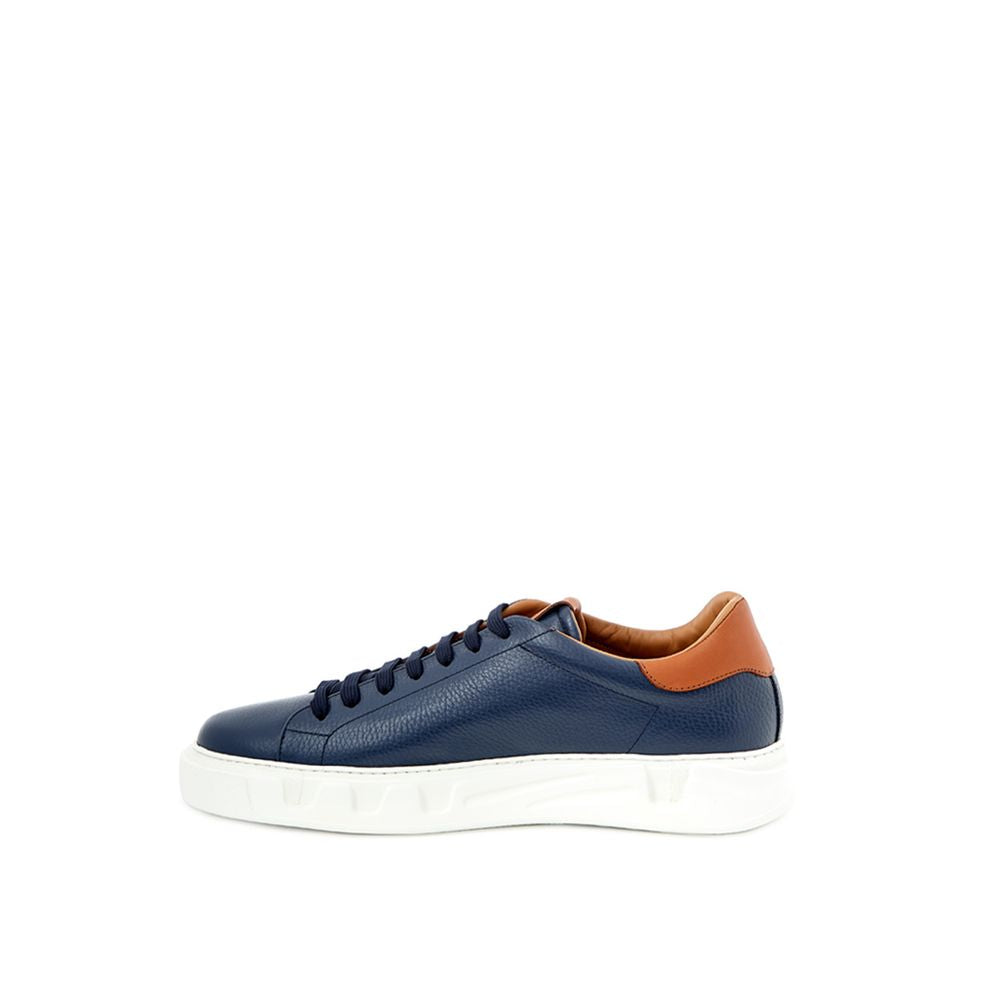 Zapatillas de piel azul Roberto Cavalli