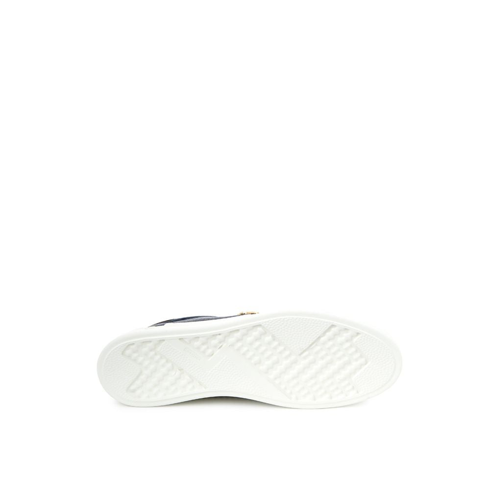 Zapatillas de piel azul Roberto Cavalli