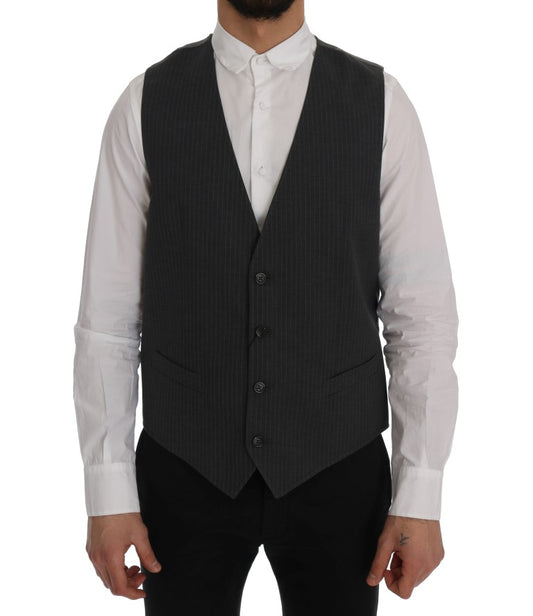 Chaleco elegante de rayas grises de Dolce & Gabbana