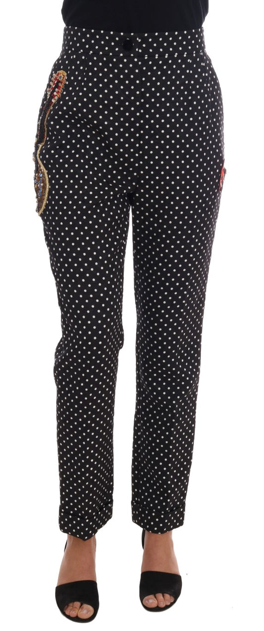 Pantalones elegantes con adornos de lunares de Dolce & Gabbana