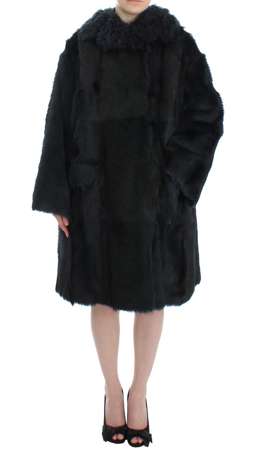 Chaqueta de piel de oveja exquisita de Dolce & Gabbana