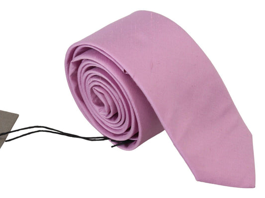 Corbata de hombre elegante de seda en rosa