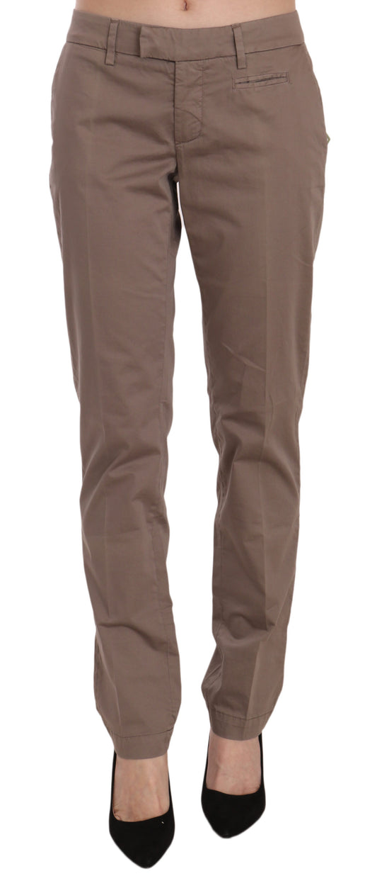 Pantalones rectos marrones elegantes Dondup