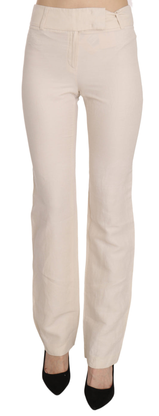 Pantalones acampanados de cintura alta blancos LAUREL Elevated