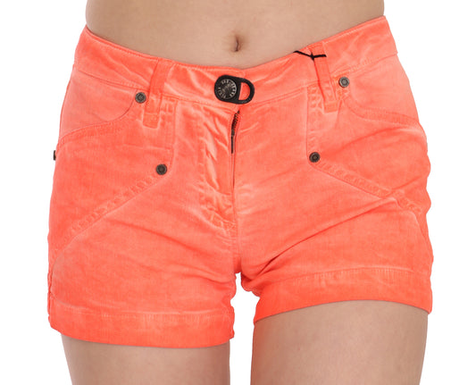 Mini shorts elegantes de cintura media en color naranja de PLEIN SUD