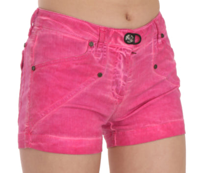 Mini shorts elegantes de cintura media en color rosa de PLEIN SUD