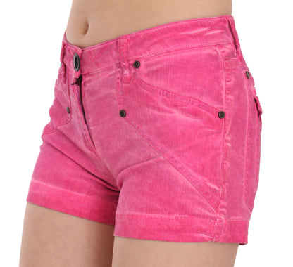 Mini shorts elegantes de cintura media en color rosa de PLEIN SUD