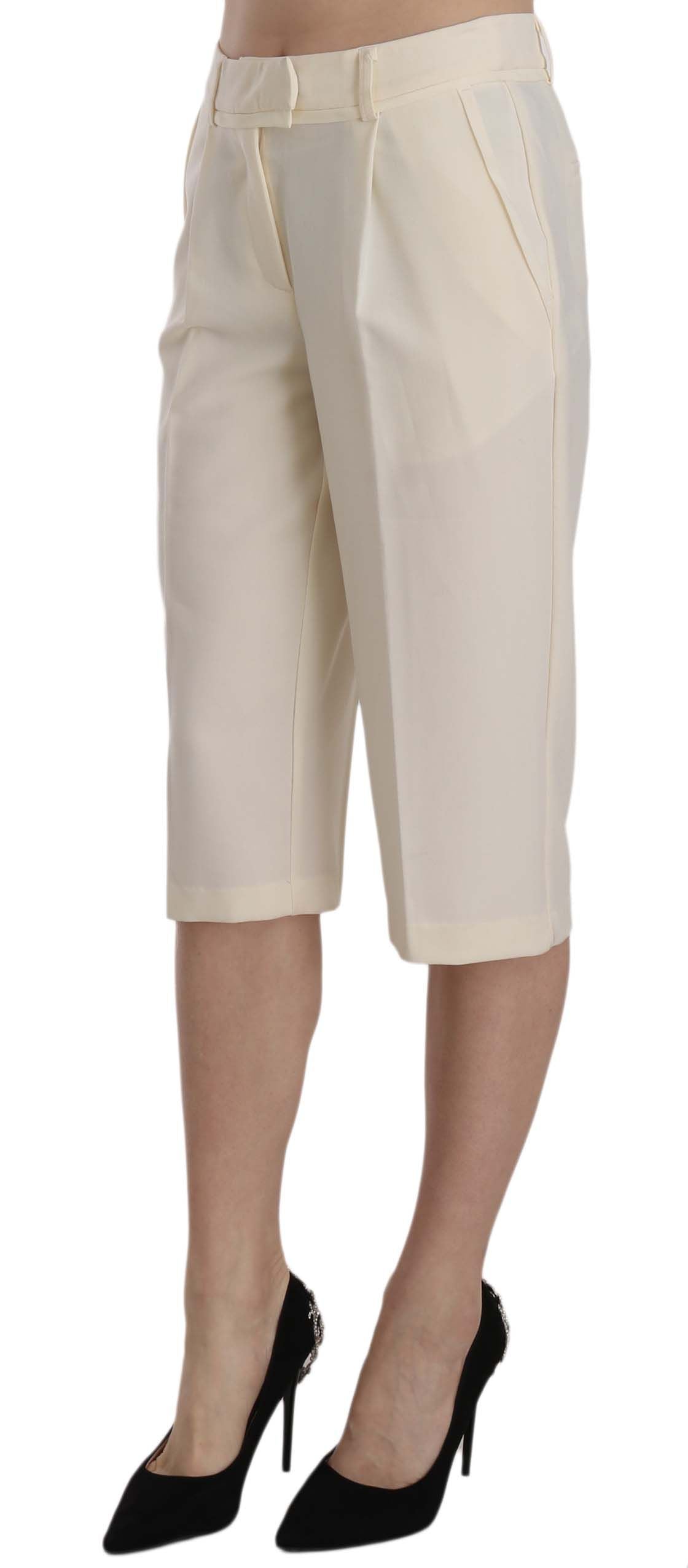 Pantalones rectos elegantes de Silvian Heach en color crema