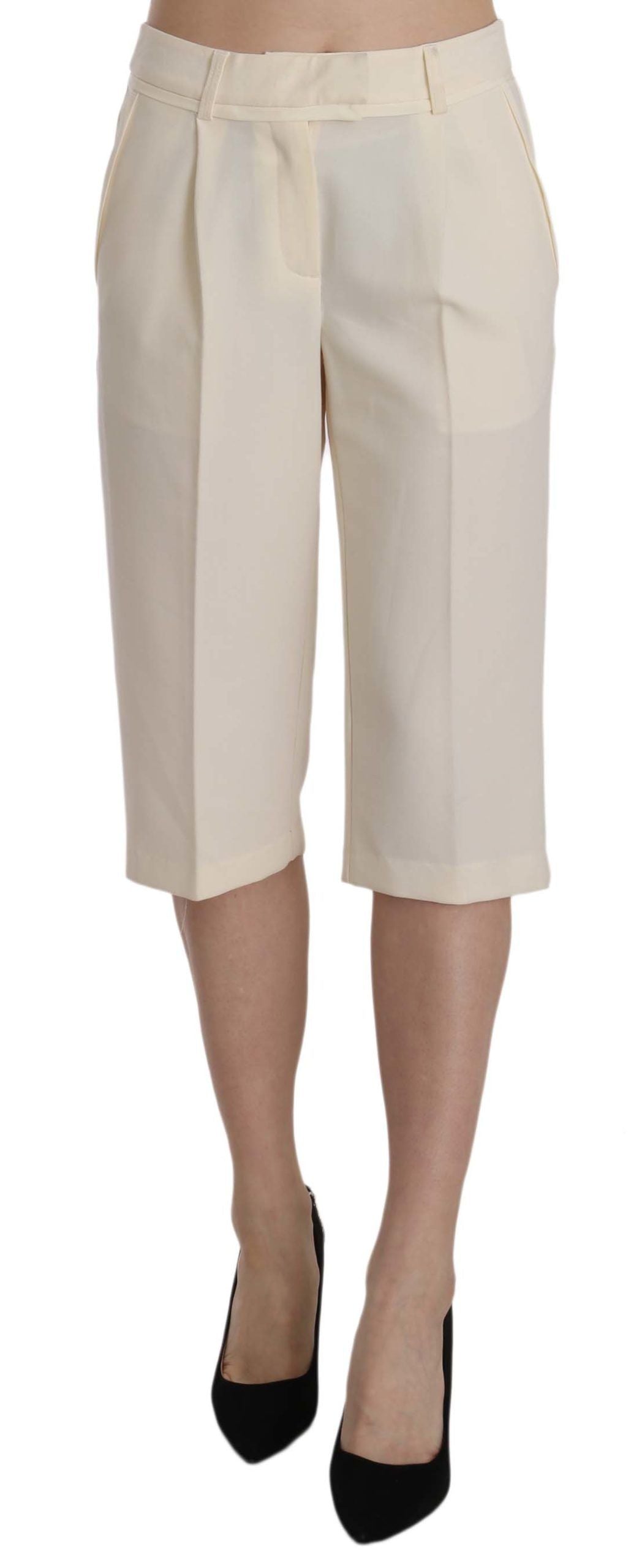 Pantalones rectos elegantes de Silvian Heach en color crema