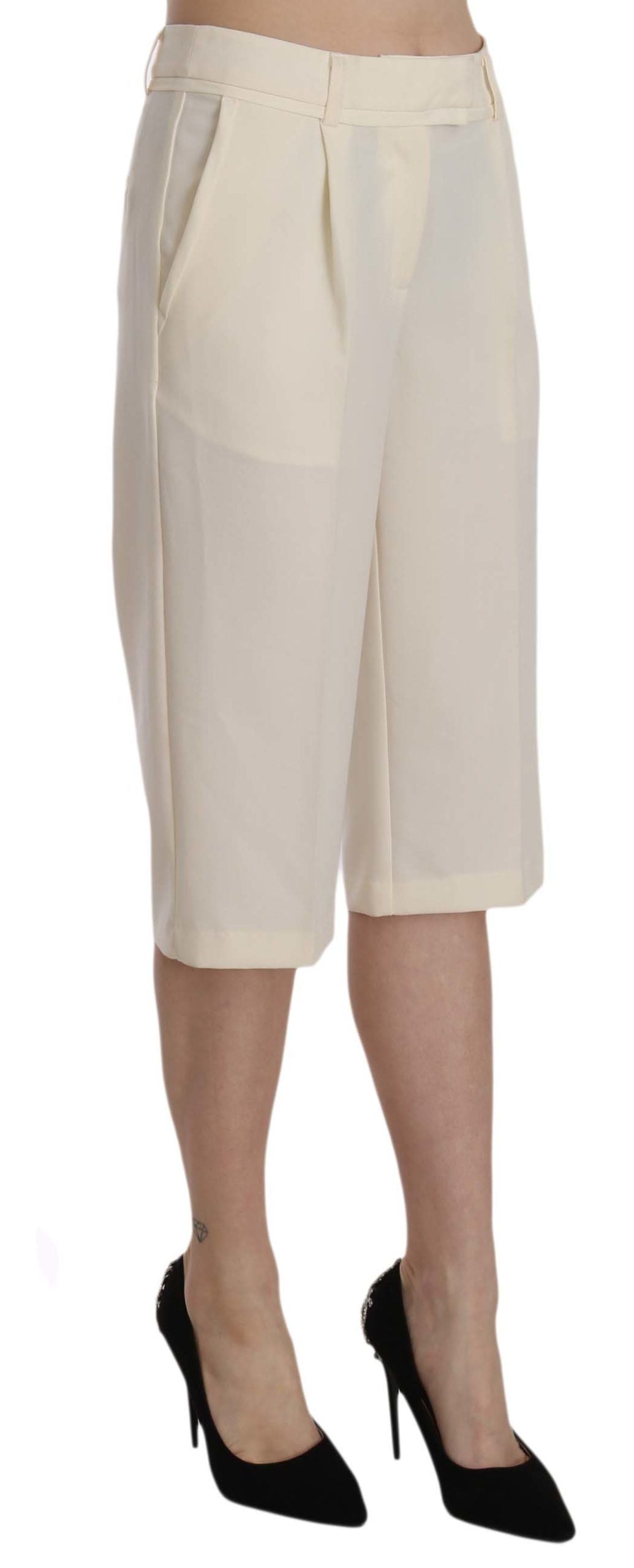 Pantalones rectos elegantes de Silvian Heach en color crema